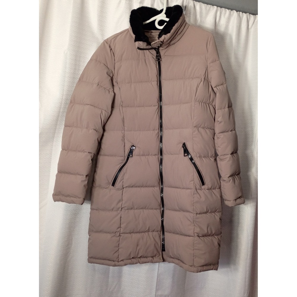 Andrew Marc Puffer Long Coat‎ Zip Up Light Lavender Color Women's Sz Medium NWOT